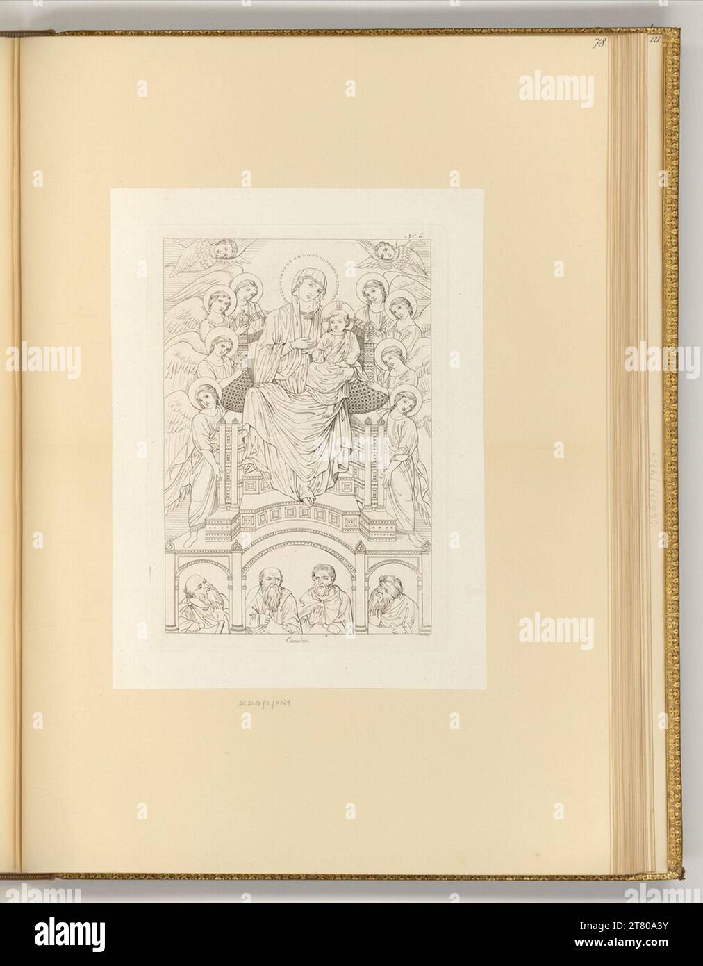 Franz Riepenhausen Cimabue : Throngende Madonna. gravure 1810-1820, 1810/1820 Banque D'Images