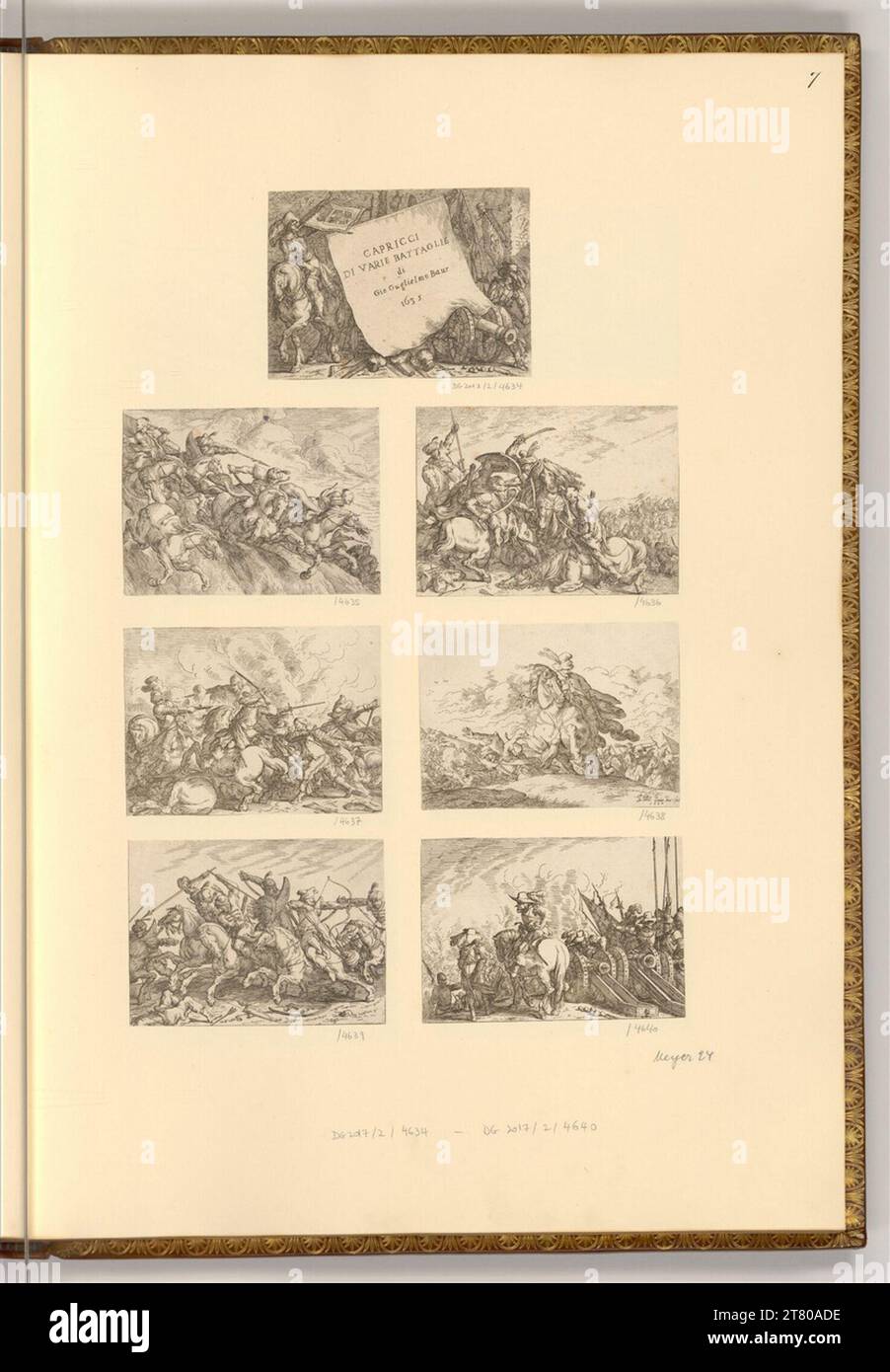 Johann Wilhelm Baur (Ausführende r Künstler in) représentations de bataille. gravure 1635, 1635 Banque D'Images