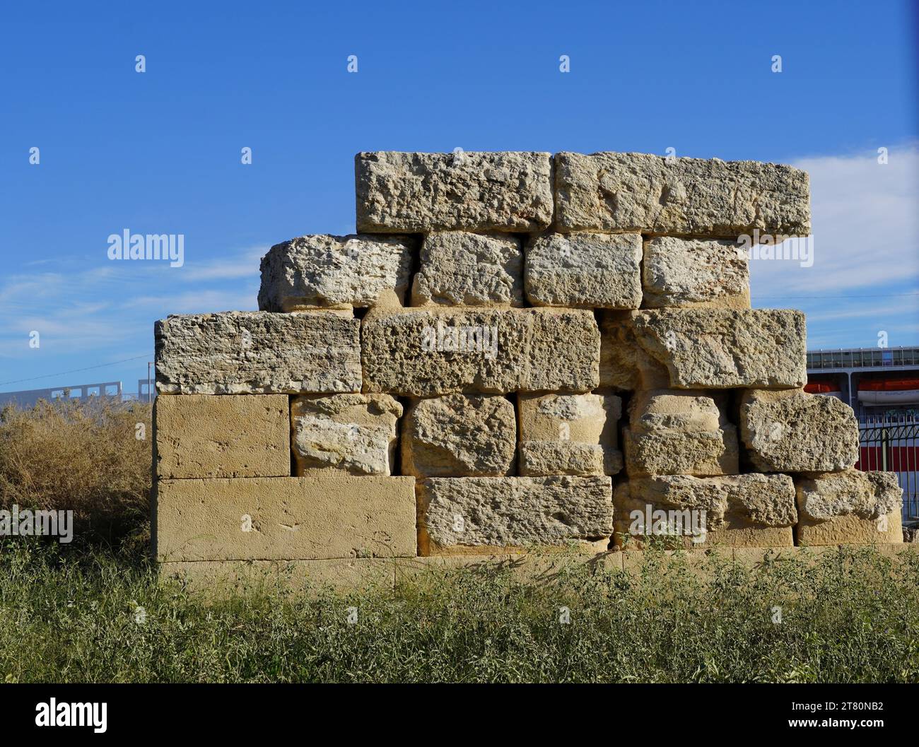 Partie des murs de l'ancien Pirée Banque D'Images