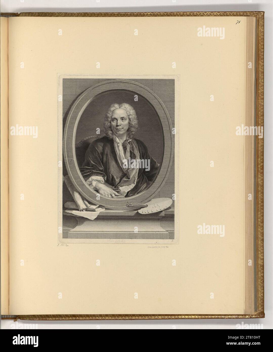 Johann Gotthard von Müller (graveur) Portrait Louis Galloche. Gravure sur cuivre, gravure vers 1776 Banque D'Images