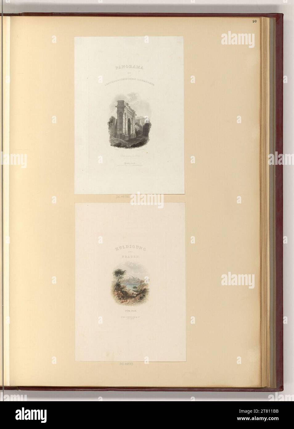 Josef Axmann (an der Entstehung Beteiligte r) Porta Aurea à Pola ; paysage grec. Gravure, gravure sur acier, couleur 1840 ; 1848 Banque D'Images Josef Axmann (an der Entstehung Beteiligte r) Porta Aurea à Pola ; paysage grec. Gravure, gravure sur acier, couleur 1840 ; 1848 Banque D'Images