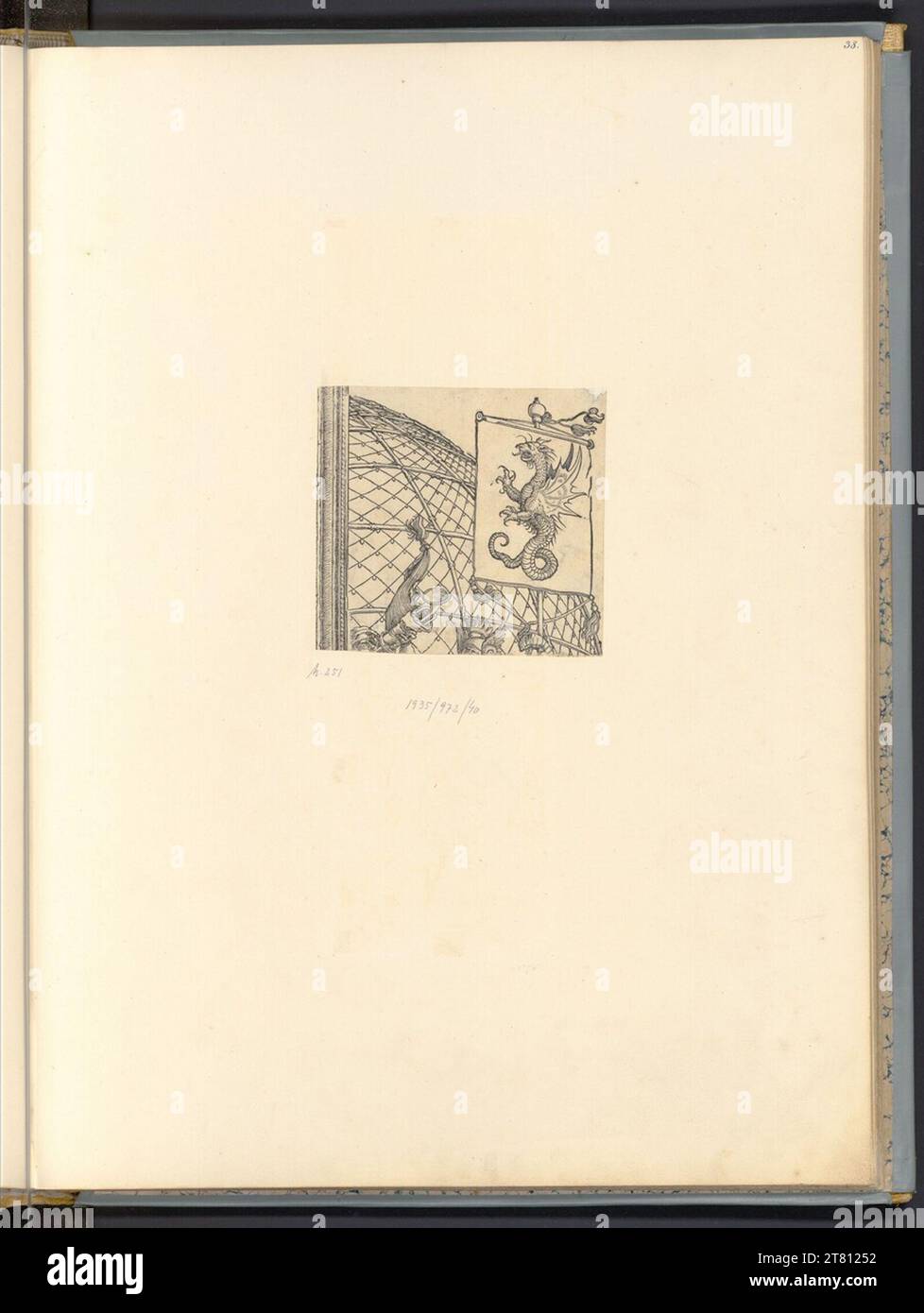 Albrecht Dürer (atelier) Standard (la porte honorifique de l'empereur Maximilians I, paire intérieure droite de paires extérieures, B ', couronnement). Gravure sur bois 1515 (Ausgaben 1526-1559) , 1515 Banque D'Images