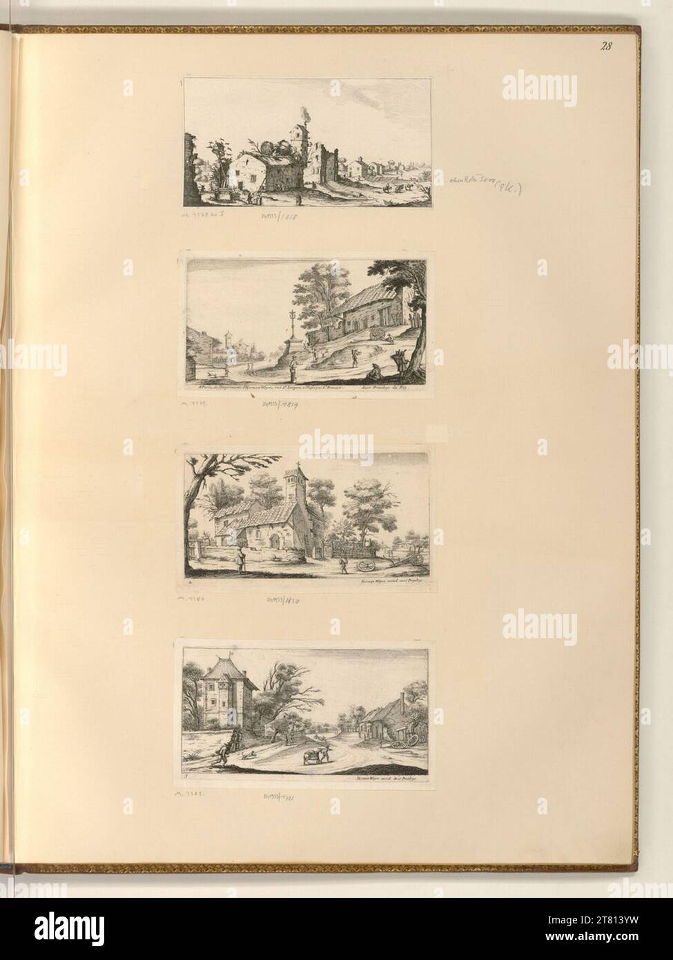 François Collignon (graveur) paysages variés. gravure 1630-1672, 1630/1672 Banque D'Images