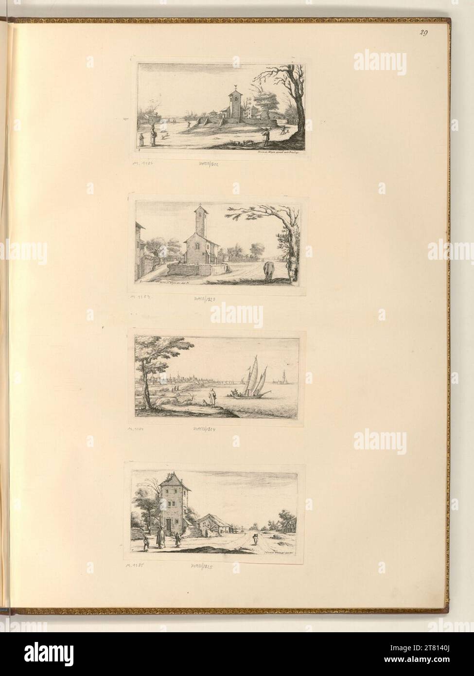 François Collignon (graveur) paysages variés. gravure 1630-1672, 1630/1672 Banque D'Images