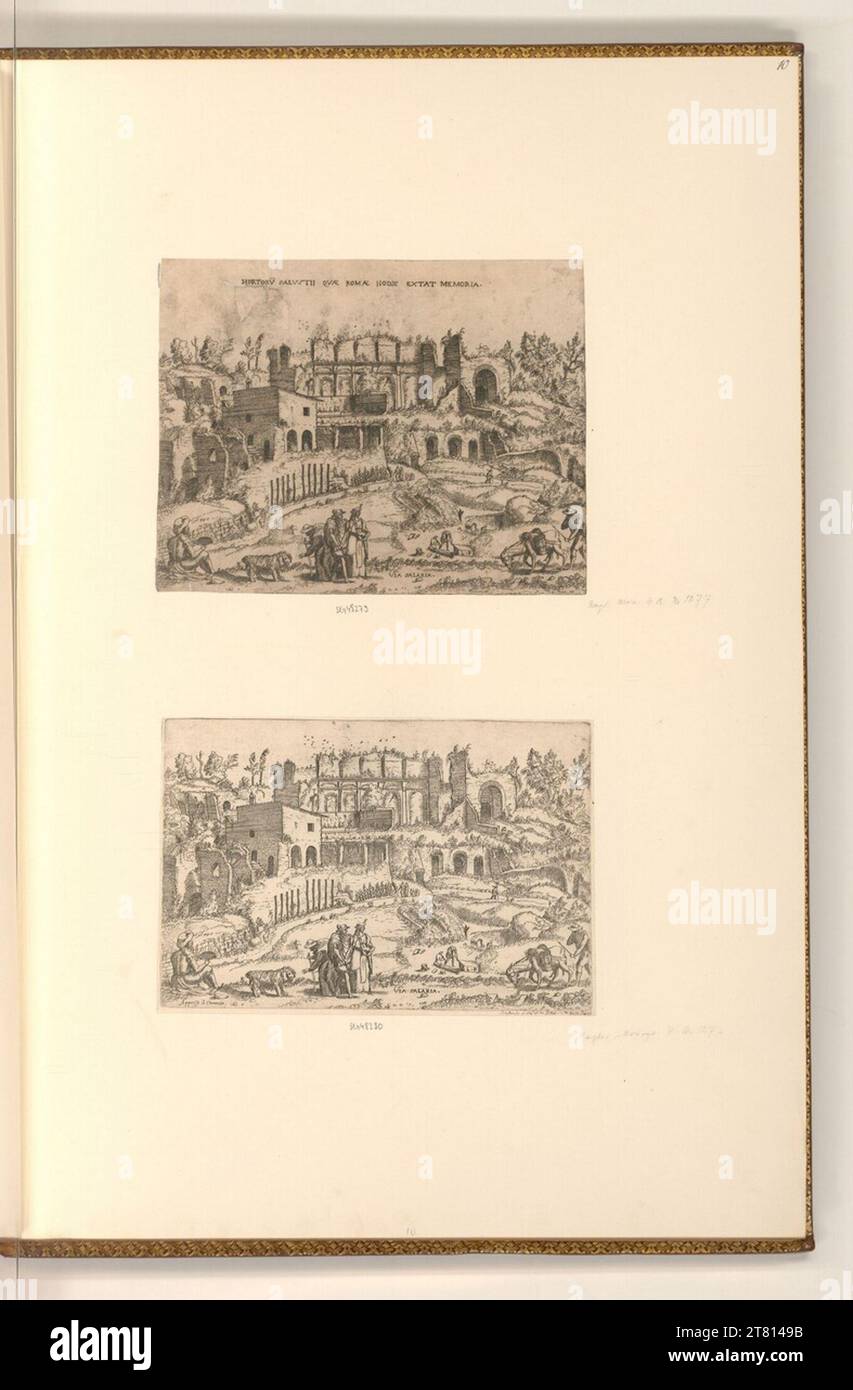 Jean Cousin (graveur) les jardins de Salluste. gravure 1520-1590, 1520/1590 Banque D'Images