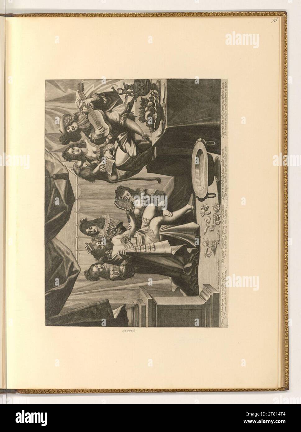 Jérôme David (graveur) parabole de l'homme riche. Gravure sur cuivre impression 17. Siècle , 17e siècle Banque D'Images