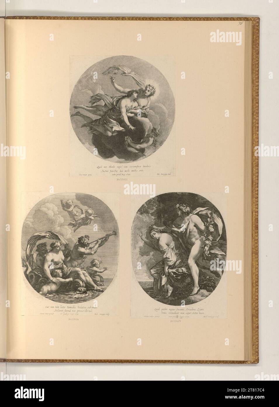 Michel Dorigny (graveur) scènes de mythologie antique. Gravure sur cuivre, gravure 1644, 1644 Banque D'Images