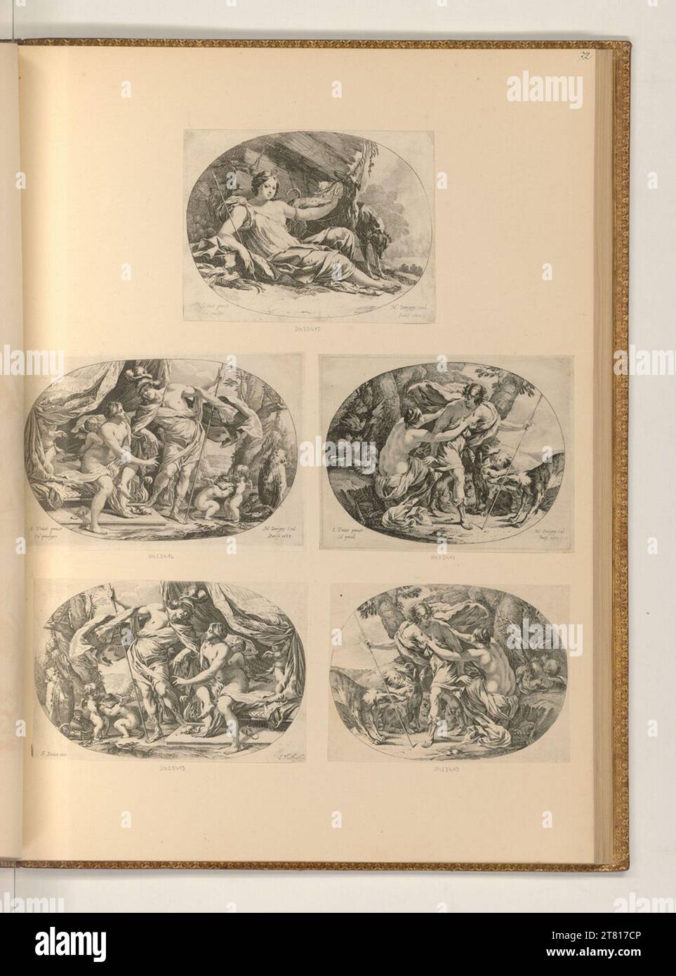 Michel Dorigny (graveur) diverses scènes de la mythologie antique. gravure 1638 ; 17. Century Banque D'Images