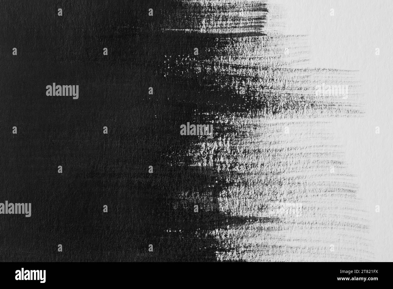 Traits d'encre noire sur fond blanc, vue de dessus Banque D'Images