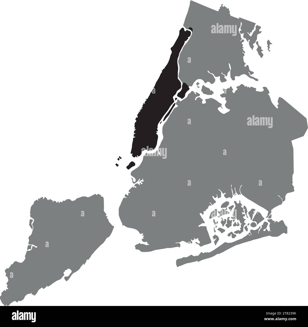 Carte de localisation de l'ARRONDISSEMENT DE MANHATTAN, NEW YORK Illustration de Vecteur