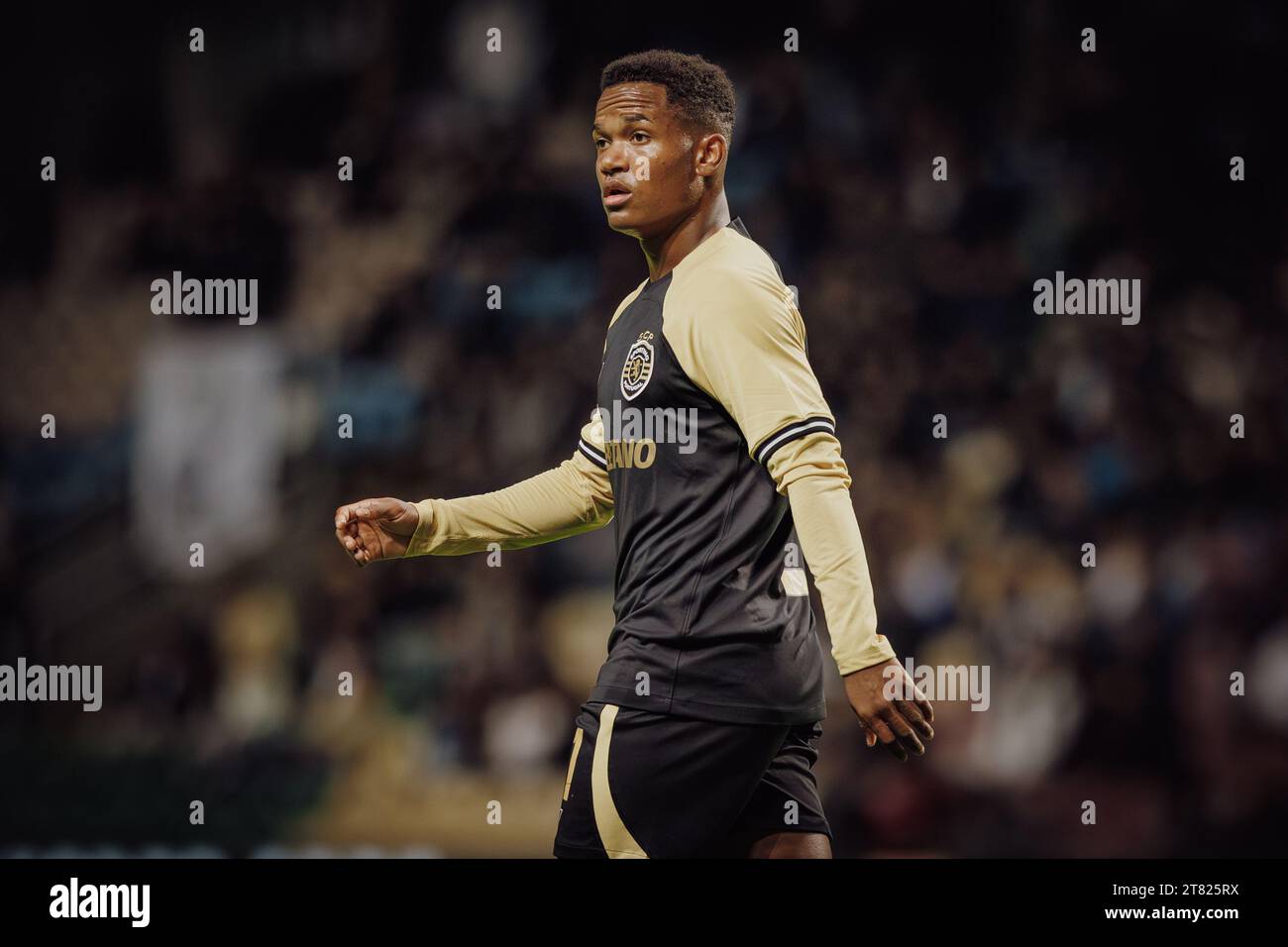 GenY Catamo lors du match de Liga Portugal 23/24 entre le Boavista FC et le Sporting CP à l'Estadio do Bessa Seculo XXI, Porto, Portugal. (Maciej Rogowski) Banque D'Images