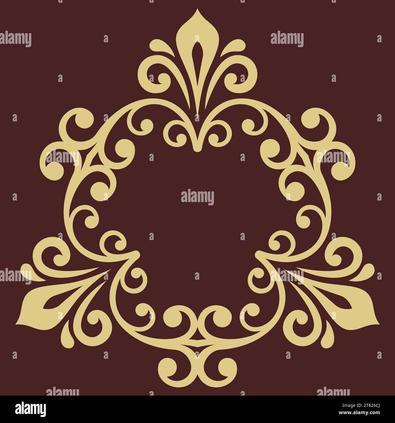 Élégant ornement vintage dans un style classique. Ornement traditionnel abstrait avec des éléments orientaux. Motif vintage classique Banque D'Images