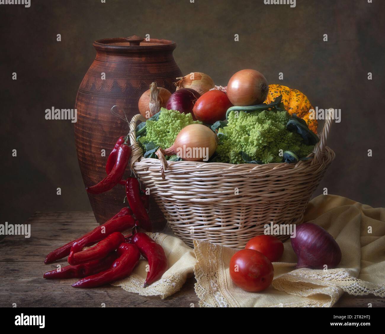 La vie toujours avec la récolte de légumes Banque D'Images