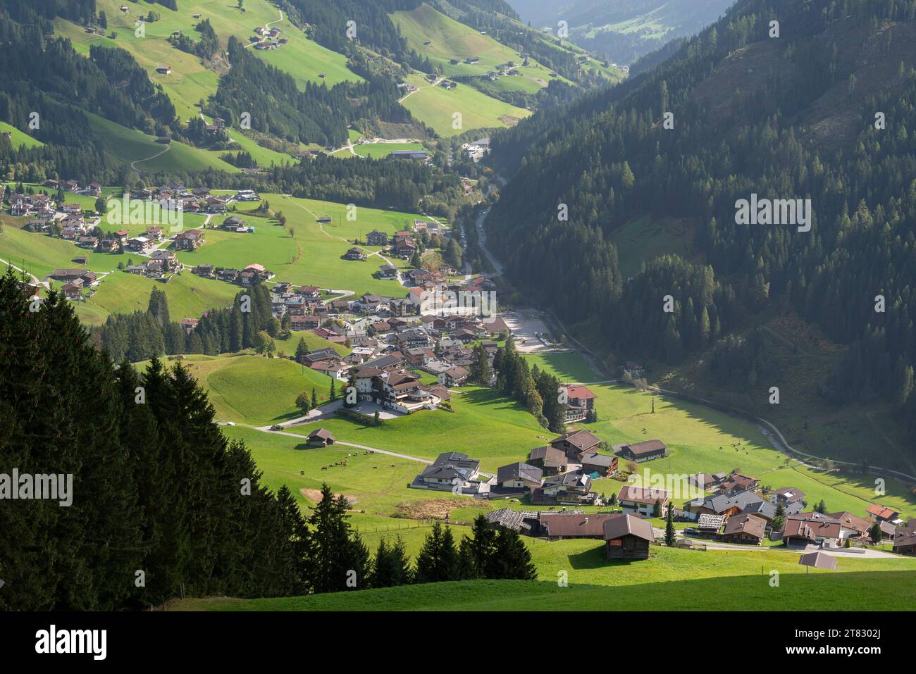 Vallée de Tuxertal, Zillertaler Alpes, Tyrol, Autriche Banque D'Images