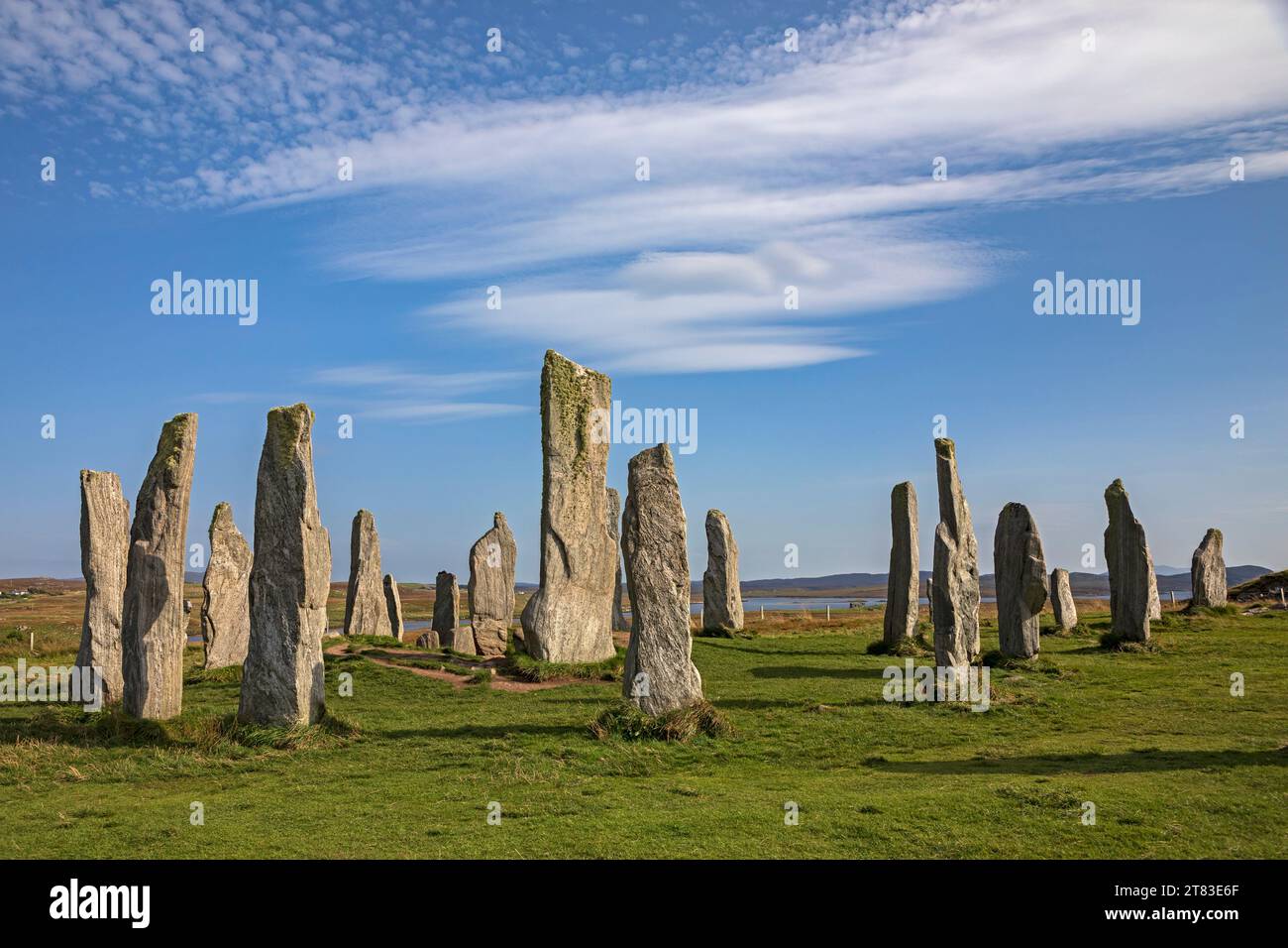 Callanish Standing Stones, île de Lewis, Hébrides extérieures, Écosse, Royaume-Uni Banque D'Images