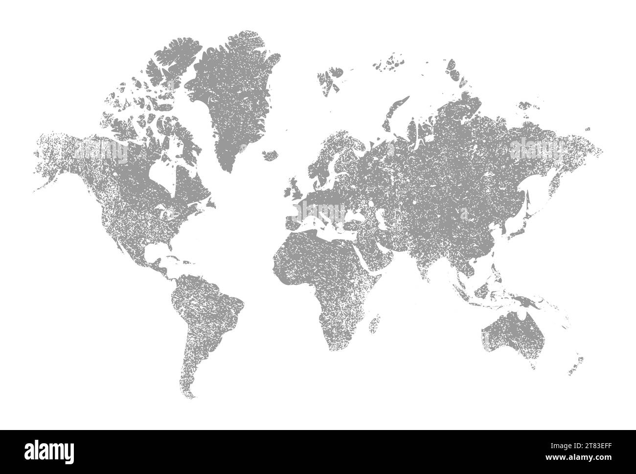 Conception de texture grunge de carte du monde. Illustration vectorielle abstraite de fond de timbre de carte du monde vintage. Illustration de Vecteur