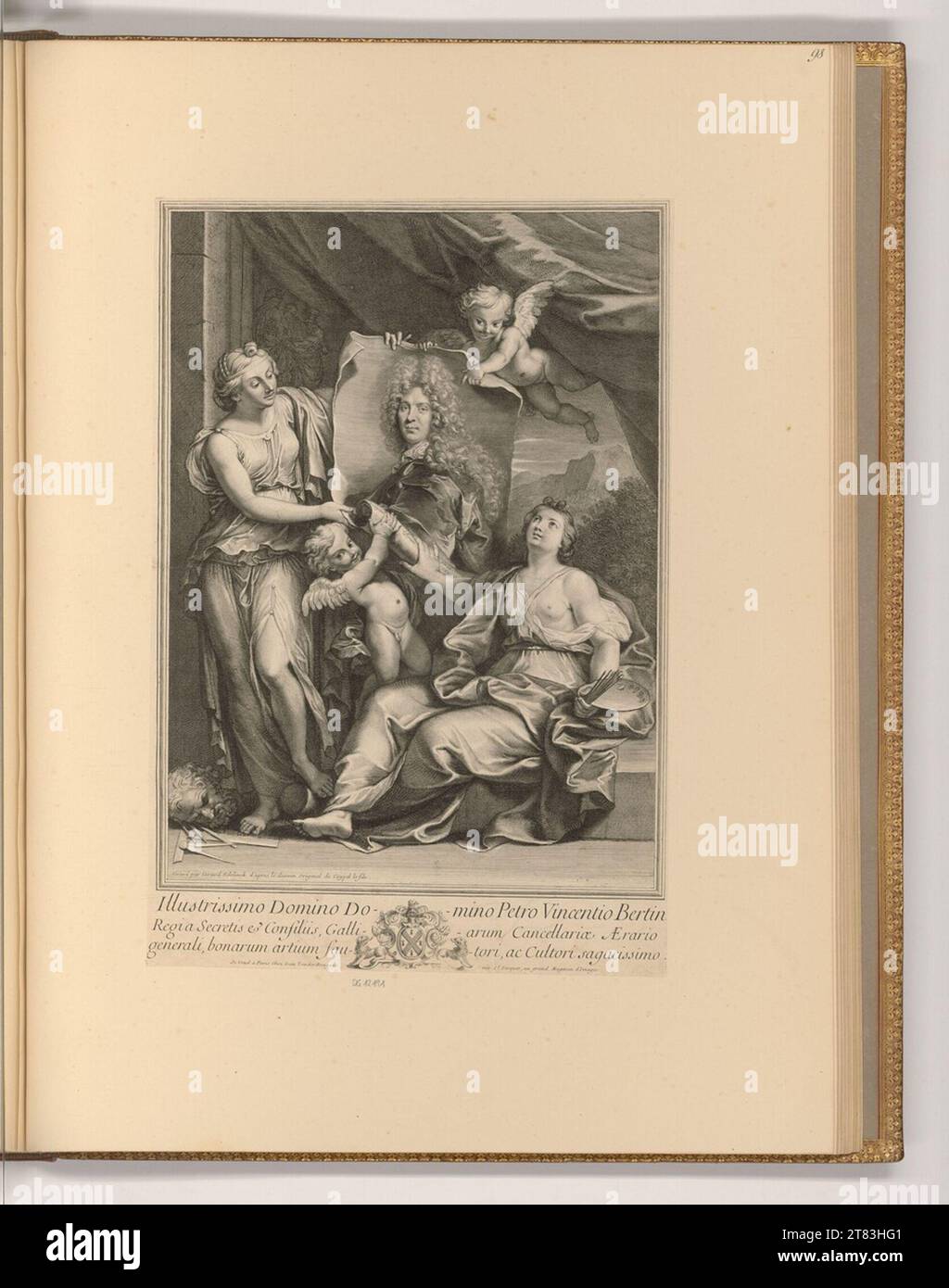 Gerard Edelinck (graveur) Pierre-Vincent Bertin portrait. Gravure sur cuivre, gravure 1660-1707, 1660/1707 Banque D'Images
