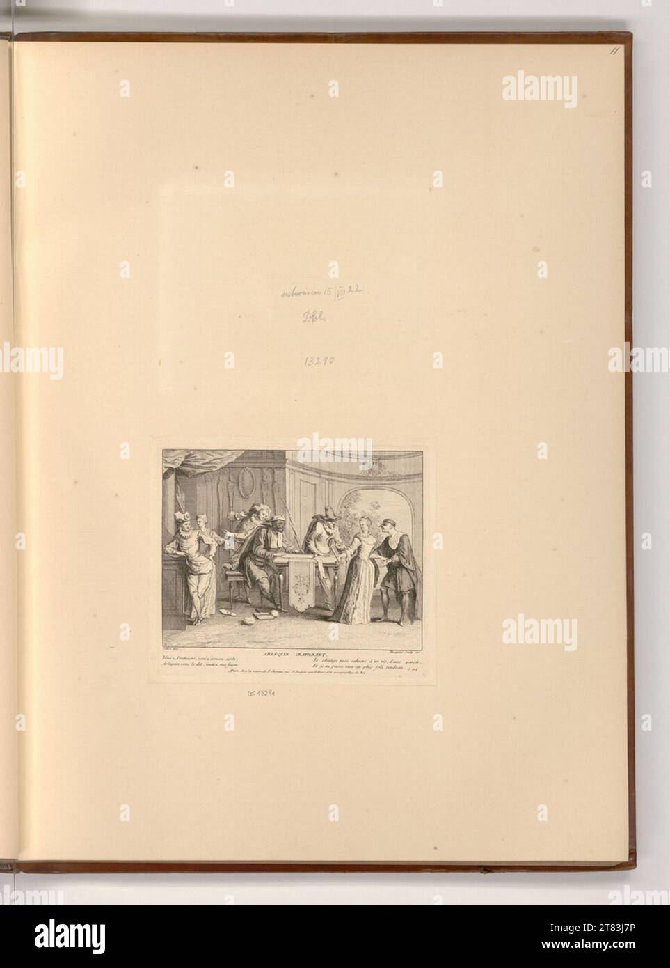 Jacques Gabriel Huquier (graveur) Arequin Grapignant. gravure 1740-1805, 1740/1805 Banque D'Images
