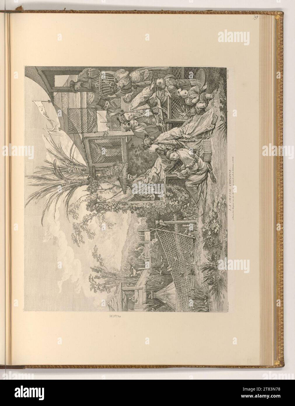 Jacques Gabriel Huquier (graveur) chasse chinoise. gravure 1750-1805, 1750/1805 Banque D'Images