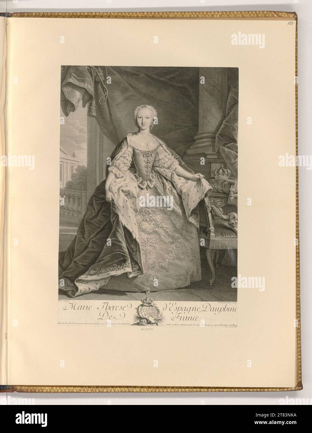 Nicolas de Larmessin (IV) (IV) Marie Thérèse d'Espagne, Dauphine de France. Gravure sur cuivre, gravure 1740-1755, 1740/1755 Banque D'Images
