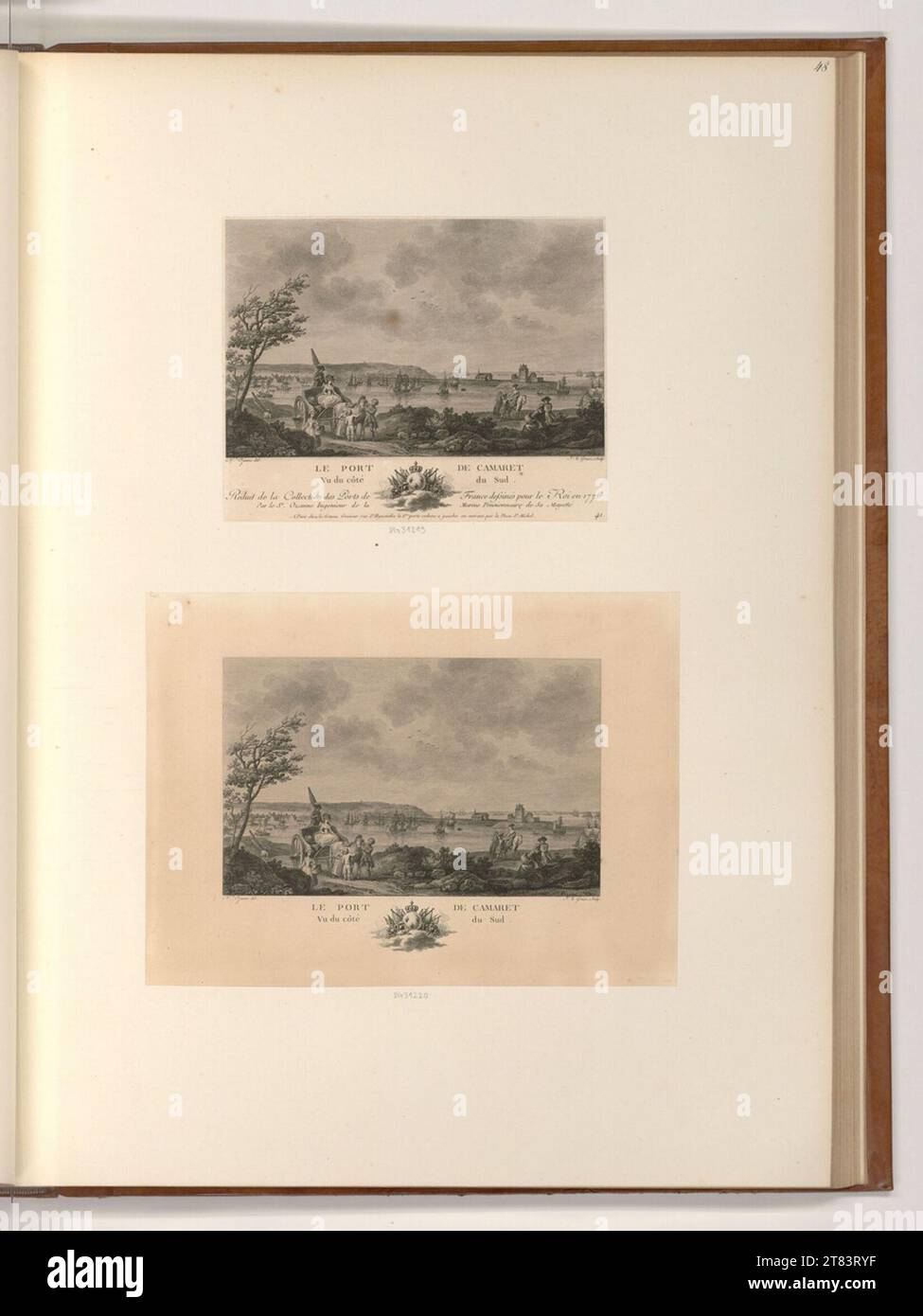 Yves Marie le Gouaz (graveur) le port de Camaret, vu du côté sud. Gravure, gravure sur cuivre 1762-1816, 1762/1816 Banque D'Images