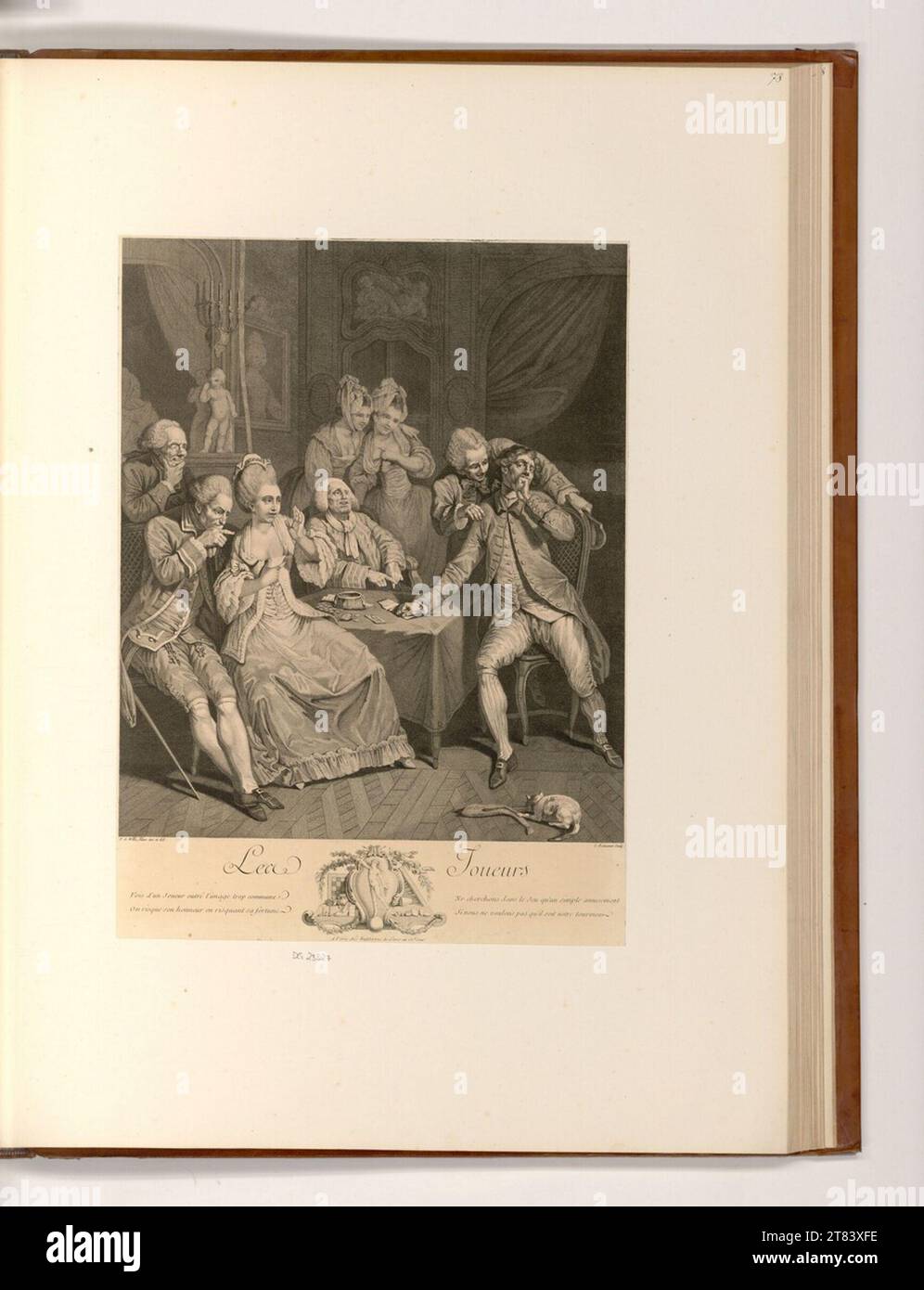 Antoine Louis Romanet (graveur) les joueurs. Gravure sur cuivre, gravure 1768-1797, 1768/1797 Banque D'Images