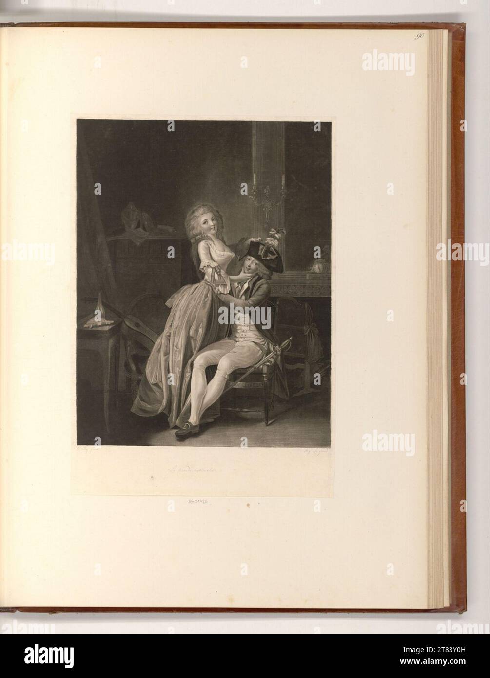 Auguste Claude Simon Legrand (graveur) la cocarde nationale. Gravure, ponctuation 1790-1815, 1790/1815 Banque D'Images