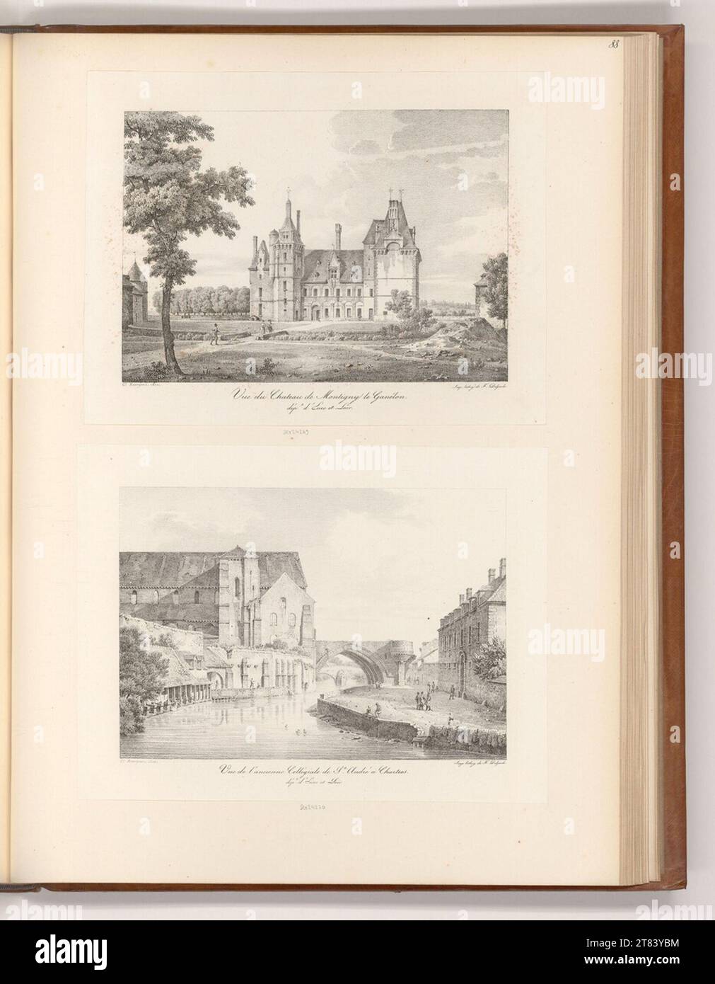 François Séraphin Delpech (Lithographie in) Das Chateau Montigny-le-Gannelon ; Saint-André collégial das. Lithographie vers 1820 Banque D'Images François Séraphin Delpech (Lithographie in) Das Chateau Montigny-le-Gannelon ; Saint-André collégial das. Lithographie vers 1820 Banque D'Images