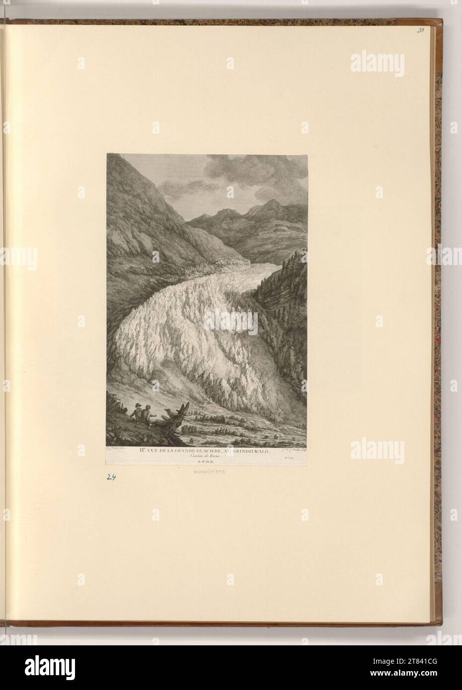 Jean Baptiste Chatelain (graveur) Grindelwaldgletscher. gravure 1780-1786, 1780/1786 Banque D'Images