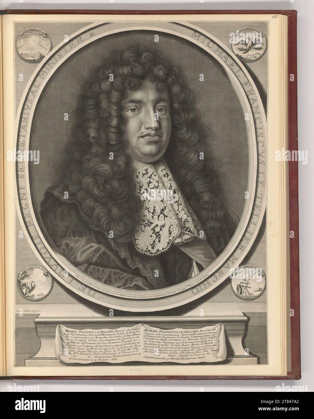 Pierre Giffart (graveur) Porträt François Michel le Tellier de Louvois. 1660-1723, 1660/1723 Banque D'Images