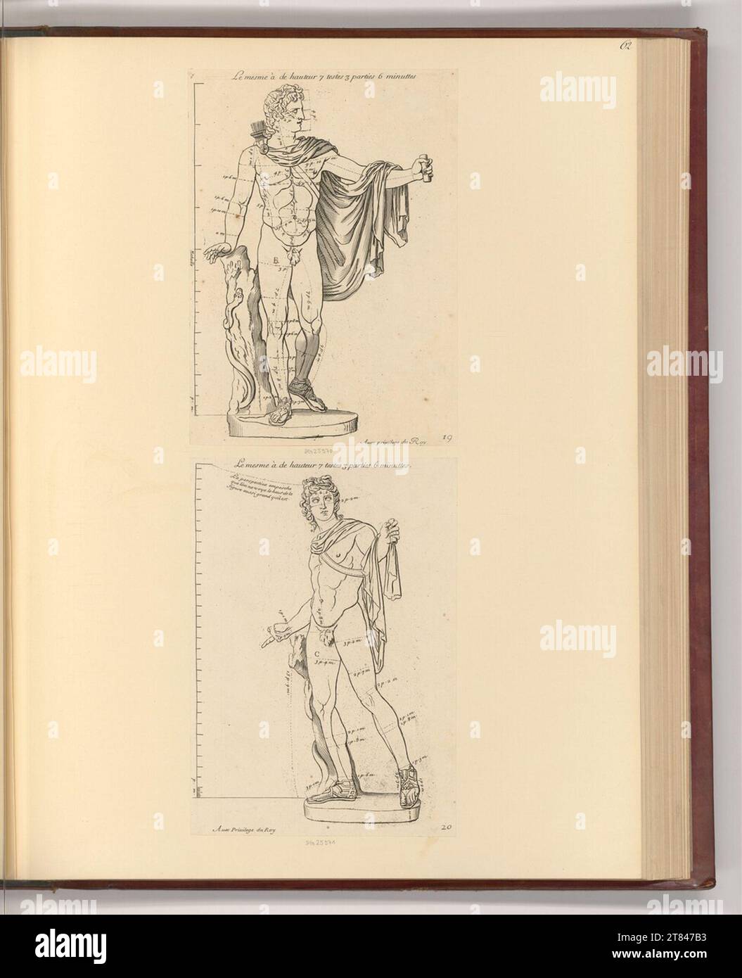 Gérard Audran Etudes proportionnelles du corps humain. gravure 1683, 1683 Banque D'Images