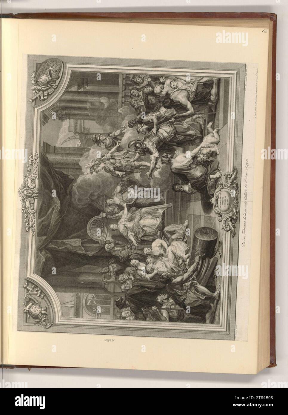 Simon Henri Thomassin (graveur) Énée devant le trône de dido. Gravure sur cuivre, gravure 1721, 1721 Banque D'Images