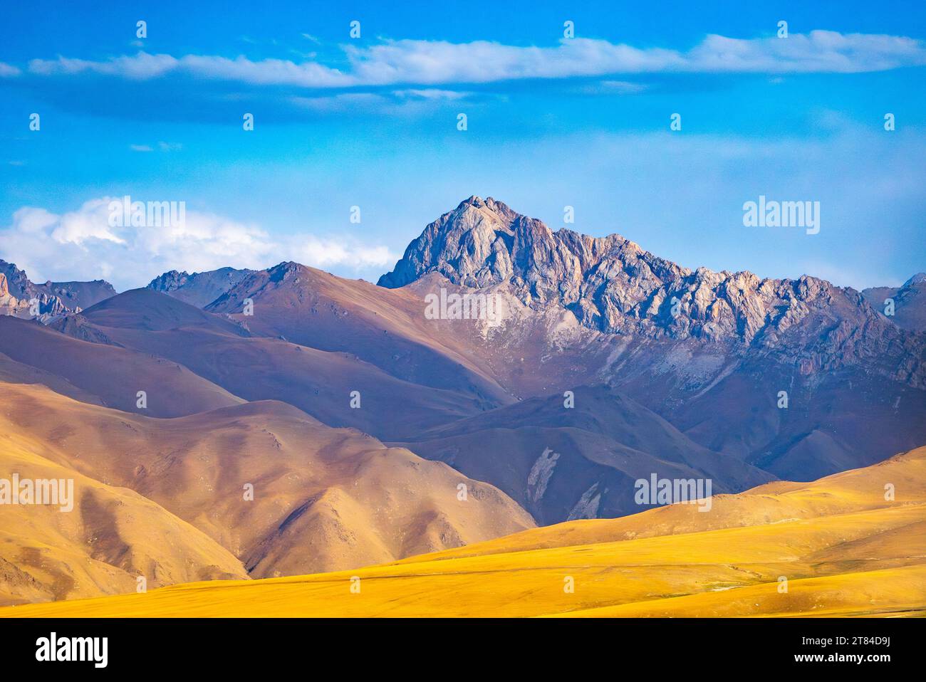 Paysage montagneux au Kirghizistan Banque D'Images