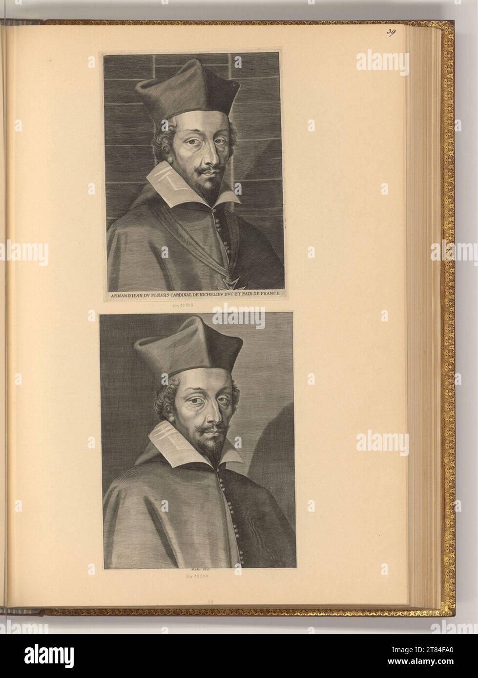 Michel Lasne (graveur) PortRäT ARMAND-Jean You Pleessis, duc le Richelieu (Cardinal). Gravure sur cuivre 1624-1642, 1624/1642 Banque D'Images