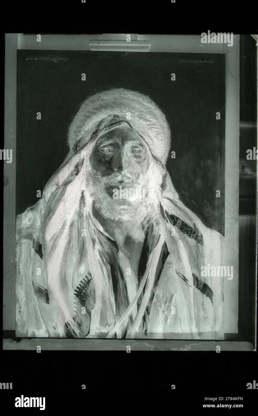 Johann Victor Krämer reproduction de la peinture 'Beduine de Beth Sabur'. Loud 1900, 1900 Banque D'Images