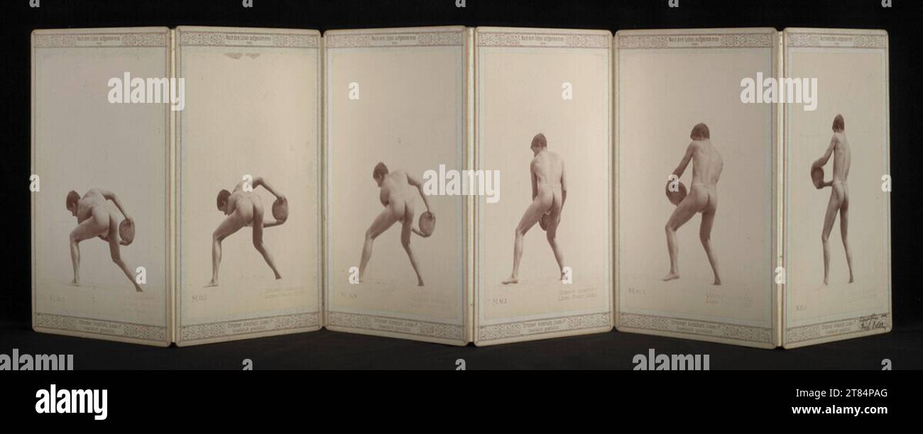Ottomar Anschütz athlète. Papier albumine, sur la boîte 1886, 1886 Banque D'Images