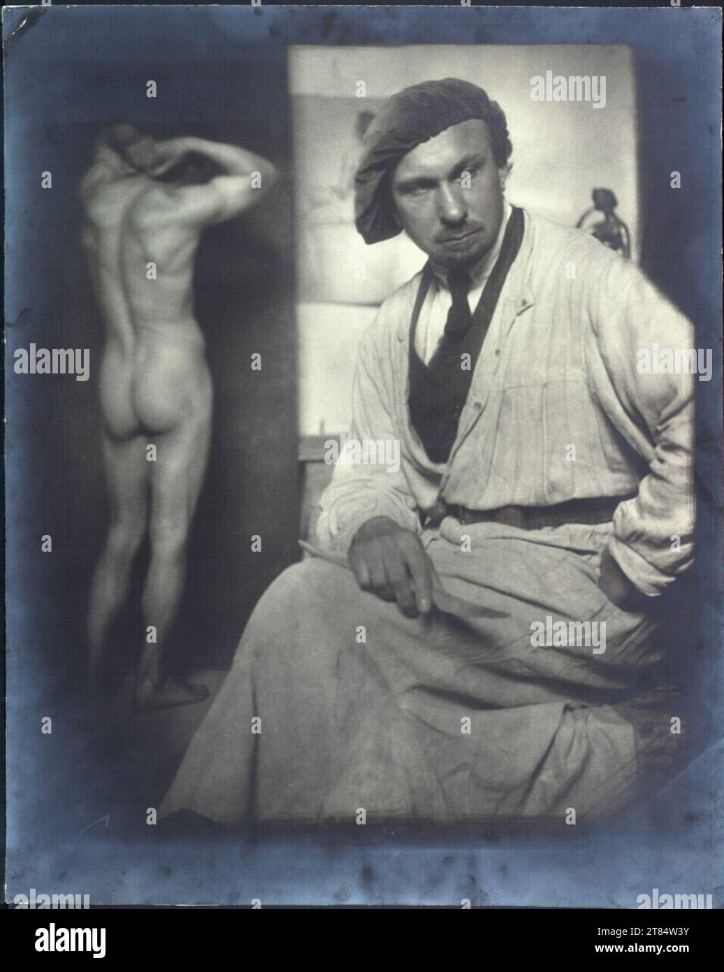 Rudolf Koppitz le sculpteur. Papier gélatine argentique 1925, 1925 Banque D'Images