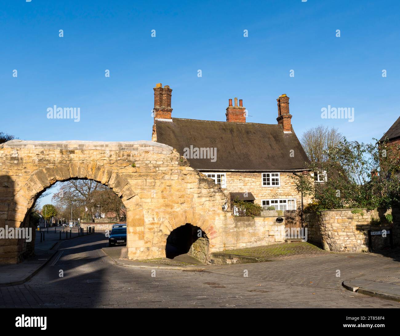 Arch Cottage, East Bight, Bailgate, Lincoln City, Lincolnshire, Angleterre, Royaume-Uni Banque D'Images