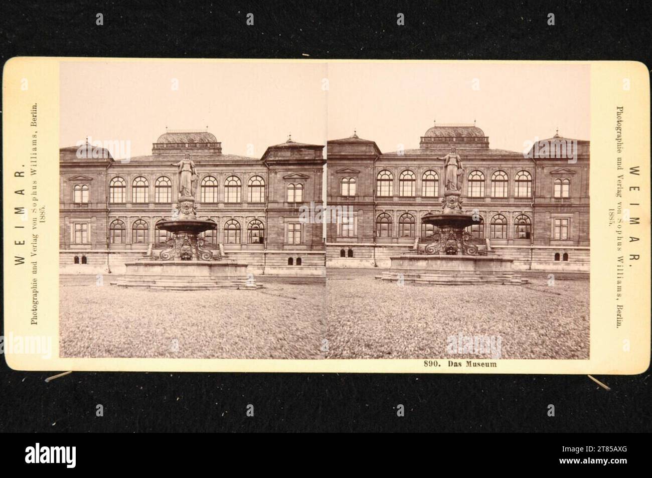 Sophus Williams Weimar : le musée. Papier albumine, sur la boîte boîte / format stéréo 1885 , 1885 Banque D'Images