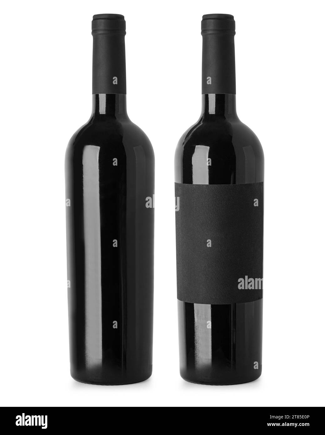 bouteille de vin rouge isolé sur fond blanc avec chemin de détourage Banque D'Images