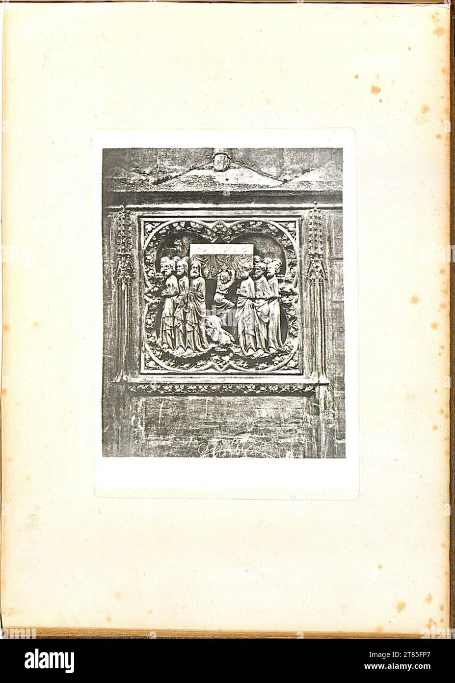 Armand Hippolyte Fizeau Bas-relief de notre-Dame de Paris. Procédure de ficeau 1842, 1842 Banque D'Images