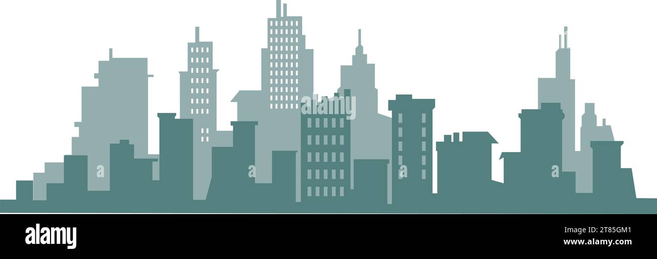 ville ​​skyline grande ville et bâtiments Illustration de Vecteur