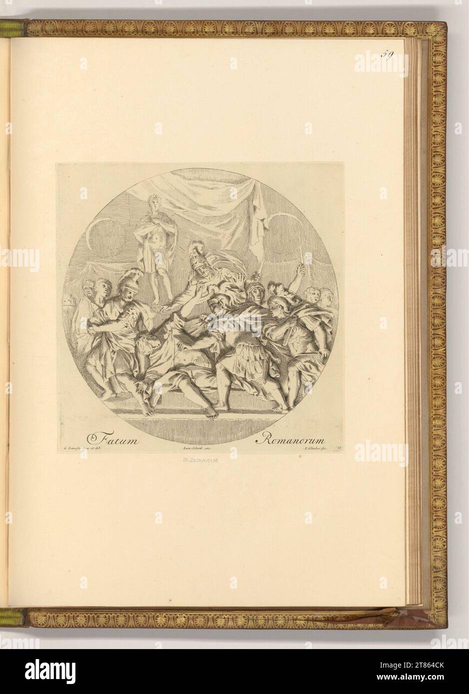Johannes Glauber (graveur) destin des Romains. gravure 1661-1726, 1661/1726 Banque D'Images