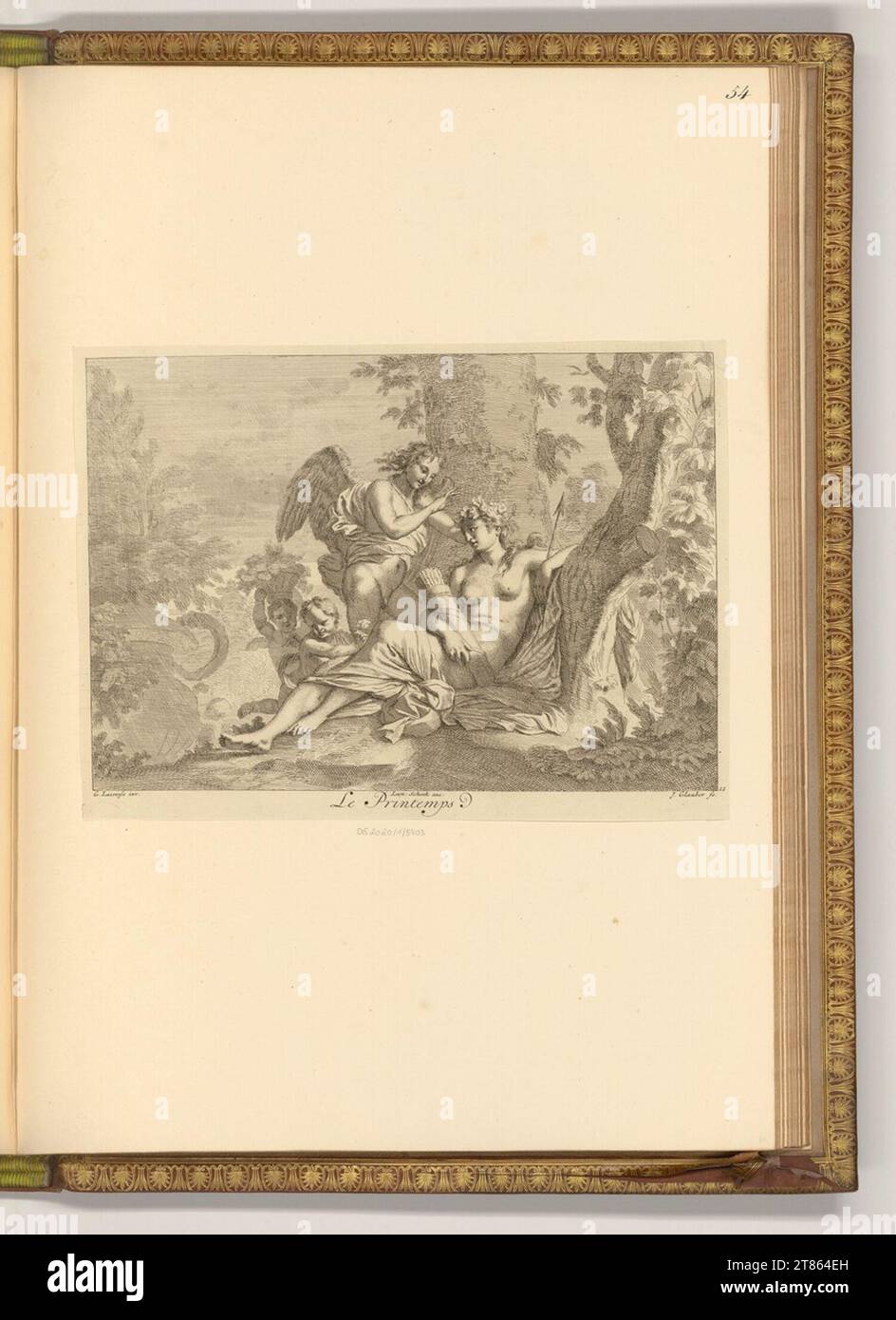 Johannes Glauber (graveur) le printemps. gravure 1661-1726, 1661/1726 Banque D'Images