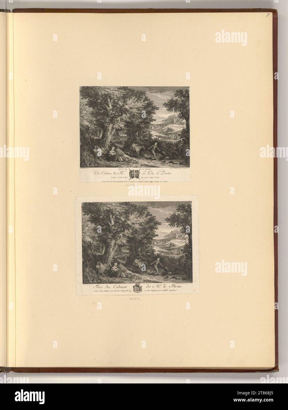 Paul Bril le calme sur la course. gravure 1760-1800, 1760/1800 Banque D'Images