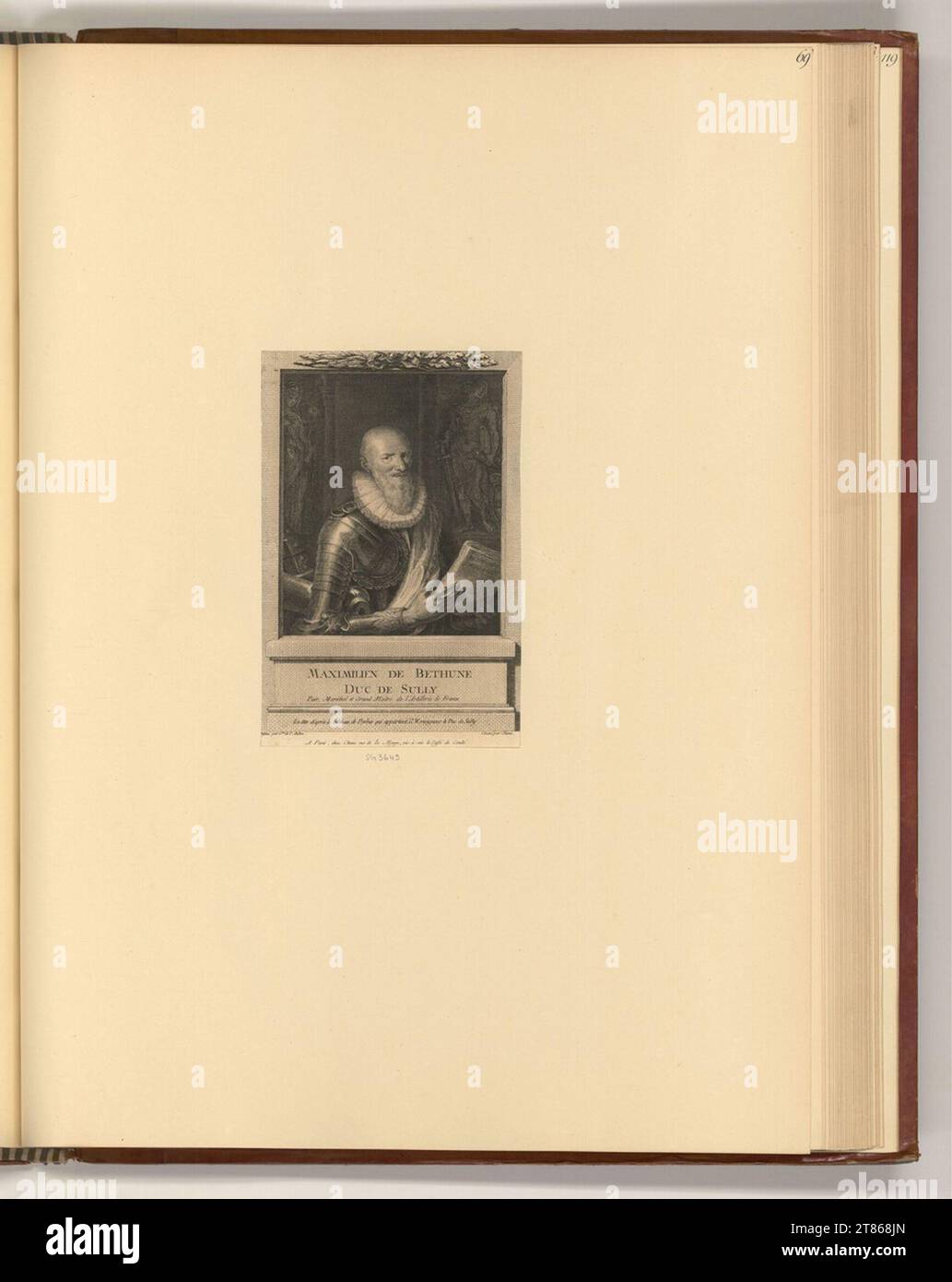 Pierre Chenu (graveur) Portroom Maximiles la Béthune. Gravure sur cuivre, gravure 1718-1800, 1718/1800 Banque D'Images