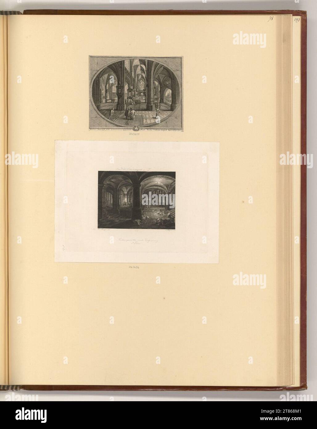 Jacob Coelemans (graveur) intérieur de l'église ; le donjon de Pierre. gravure 1680-1868, 1680/1868 Banque D'Images