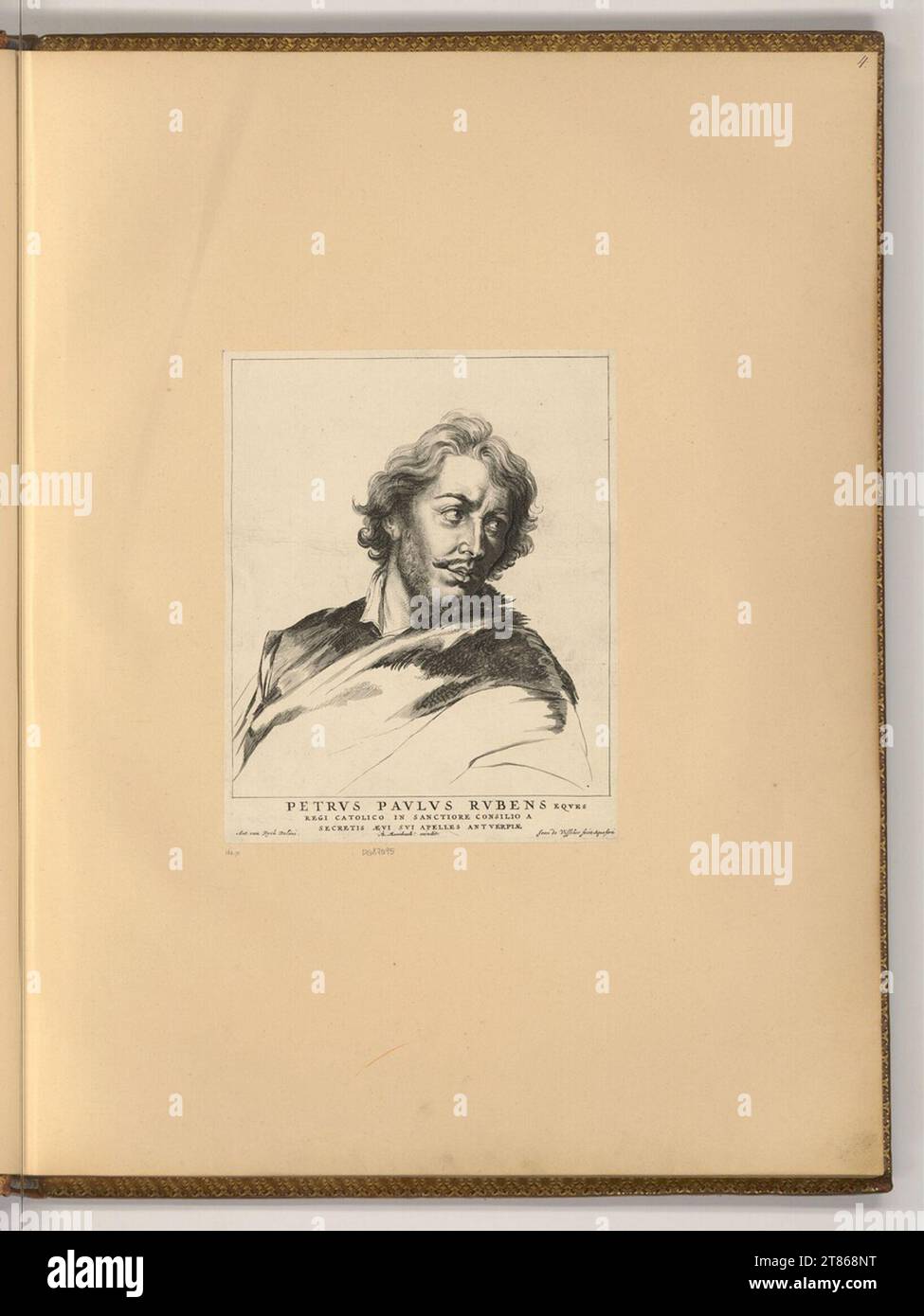 Jan de Visscher (graveur) Portrait Peter Paul Rubens. gravure 1653-1712, 1653/1712 Banque D'Images