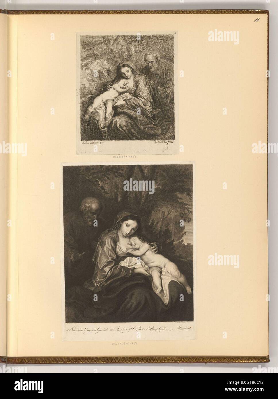 Joseph Hauber (graveur) Maria avec enfant. gravure 1778-1810, 1778/1810 Banque D'Images