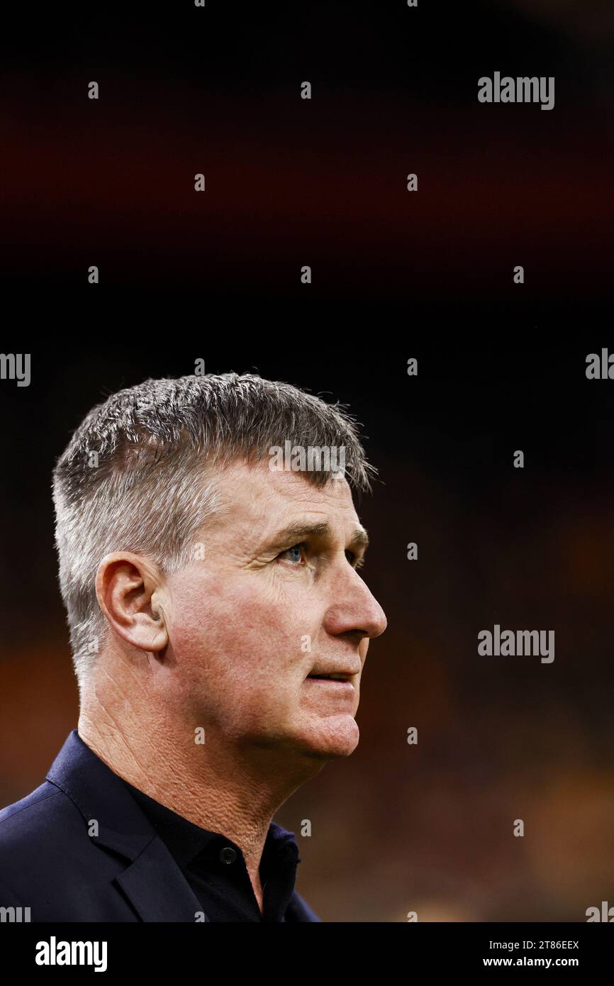 AMSTERDAM - Irlande Stephen Kenny entraîneur lors du match de qualification pour le Championnat d'Europe dans le groupe B entre les pays-Bas et l'Irlande au Johan Cruijff Arena le 18 novembre 2023 à Amsterdam, pays-Bas. ANP KOEN VAN WEEL Banque D'Images